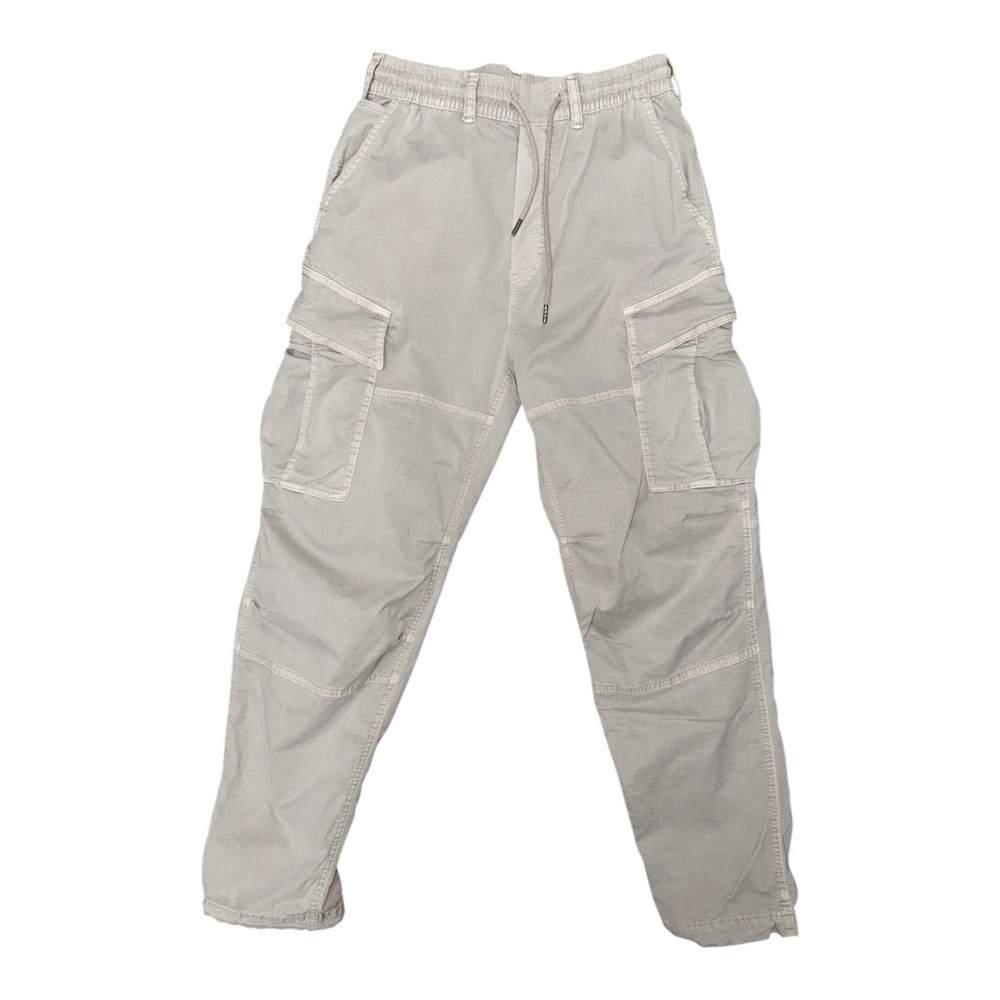 American Eagle Outfitters Cream Track Pants Relaxed Fit
